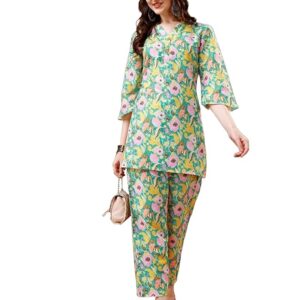 Printed Cotton Straight Kurta and Palazzo