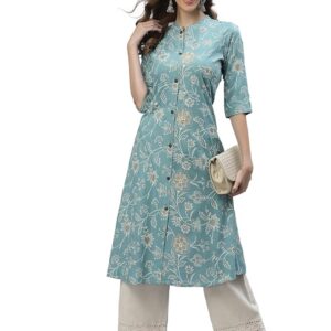 Women's Floral Print A-Line Kurta