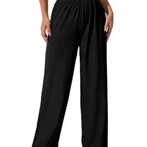 Women & Girls' Solid Oversized Wide Pants Trousers